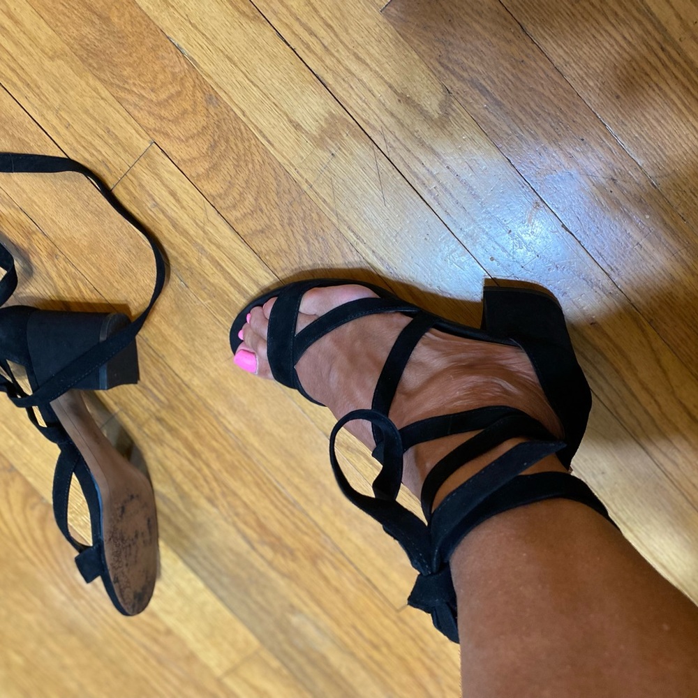 Sam Edelman Suede Wrap Sandals.